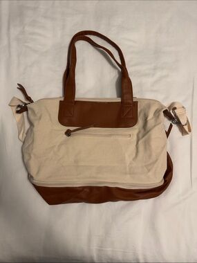 Graf Lantz Canvas and Leather Weekender Tote Bag